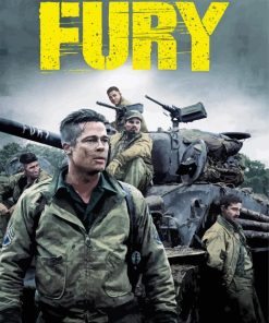 Fury Movie Poster paint by numbers