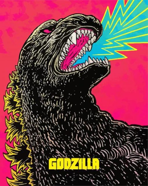 Godzilla Illustration Art paint by numbers