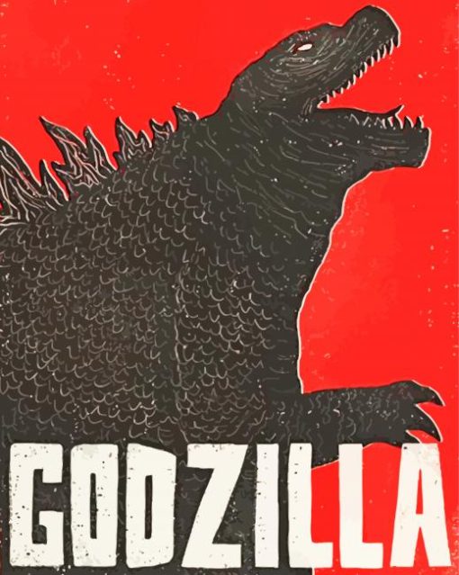 Godzilla Movie Poster paint by numbers