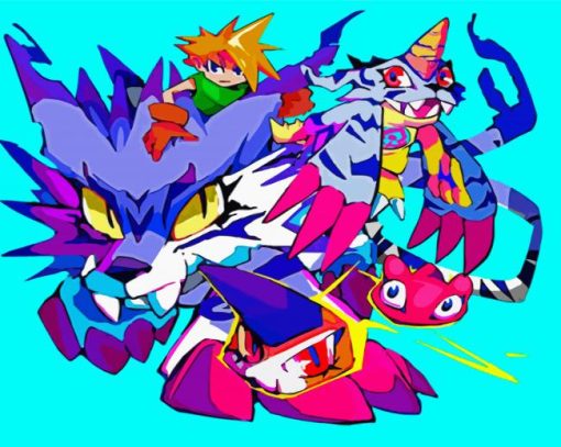 Digimon Adventure Characters paint by numbers