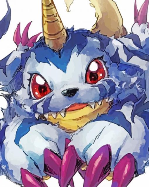 Gabumon Digital Character paint by numbers