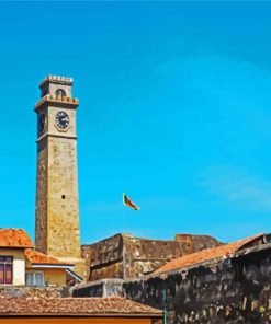 Galle Fort Clock Tower paint by numbers