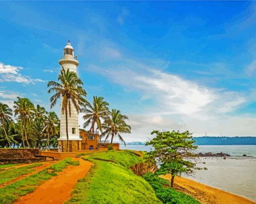 Galle Fort Lighthouse paint by numbers