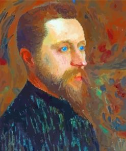 Georges Seurat Self Portrait paint by numbers