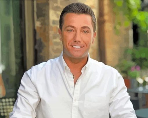 Handsome Gino D'Acampo paint by numbers