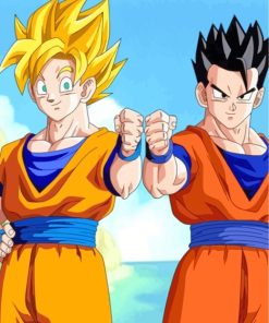Goku And Gohan Anime paint by numbers