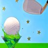 Golf Ball In Glass And Club paint by numbers