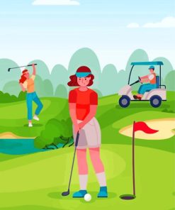 Golfer Illustration paint by numbers