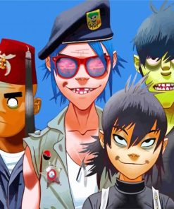 Gorillaz Characters paint by numbers