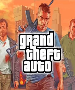 Grand Theft Auto Game paint by numbers