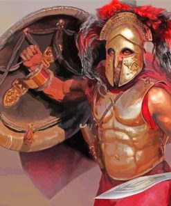 Greek Spartans Warrior paint by numbers