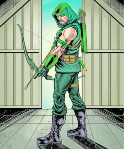 Green Arrow Superhero paint by numbers