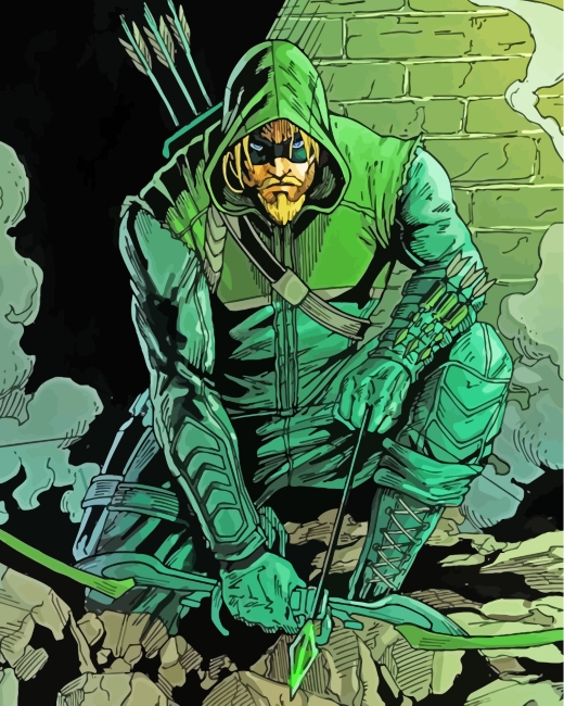 Green Arrow paint by numbers