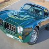 Green Firebird Car paint by numbers