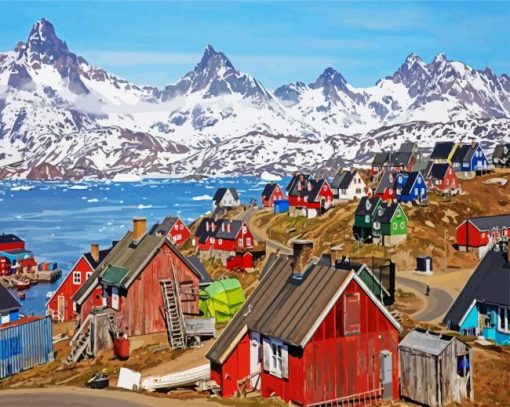 Greenland Landscape paint by numbers