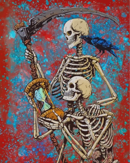 Grim Reaper Skeletons paint bynumbers