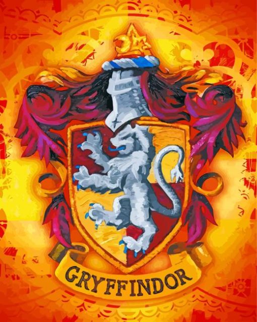 Gryffindor Hogwarts Logo paint by numbers