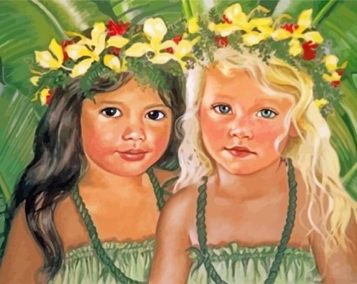 Aesthetics Hawaiian Girls paint by numbers