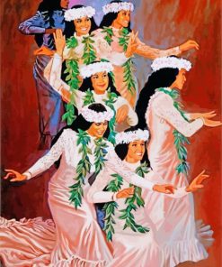 Hawaiian Ladies Dancing paint by numbers