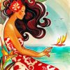 Aesthetic Hawaiian Lady paint by numbers