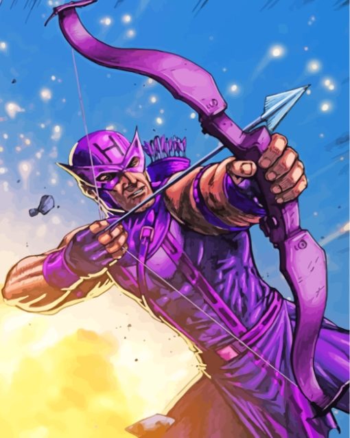 Hawkeye Marvel Animation paint by numbers