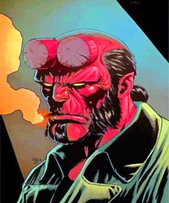 Scary Hellboy Movie paint by numbers