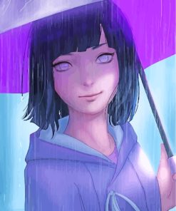 Hinata Hyuga With Umbrella paint by numbers