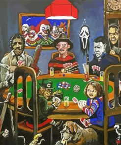 Horror Poker Players paint by numbers