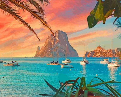 Ibiza Island Sunset paint by numbers
