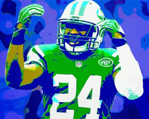 Illustration New York Jets Player paint by numbers