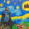 Impressionist Batman paint by numbers