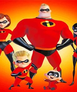 The Incredibles Family paint by numbers
