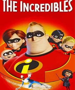 Incredibles Movie Poster paint by numbers