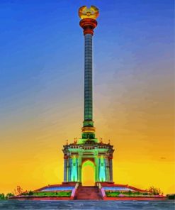 Independence Monument Dushanbe paint by numbers