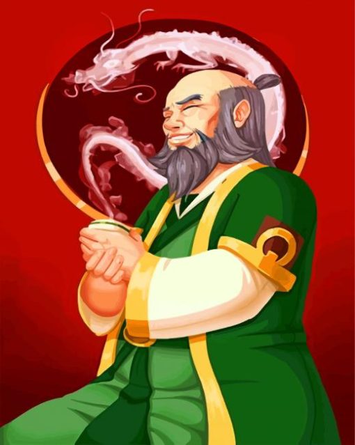 Iroh Character Illustration paint by numbers