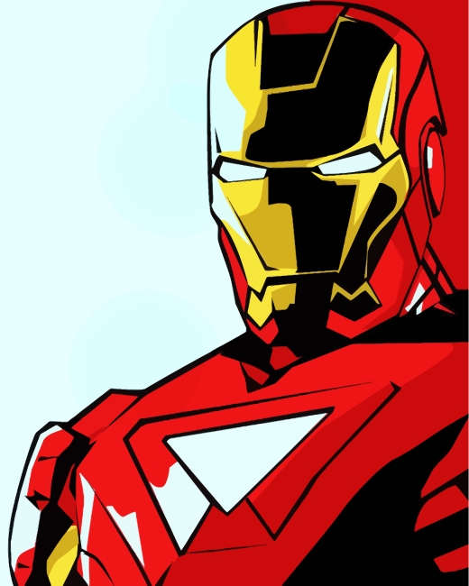 Iron Man Illustration Art paint by numbers