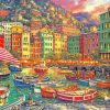 Italian Colorful Harbor paint by numbers