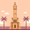 Izmir Clock Tower Illustration paint by numbers