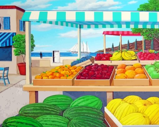 Jamaicans Fruits paint by numbers