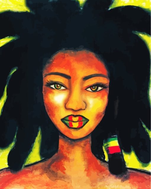 Jamaican Girl Art paint by numbers