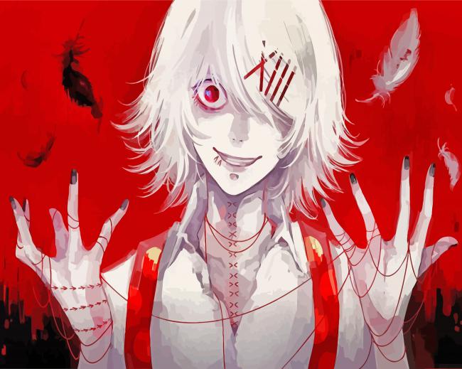 Japanese Anime Juuzou Suzuya Paint By Numbers - Canvas Paint by numbers