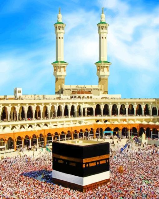 Kaaba Saudi Arabia paint by numbers