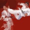 Karate Players Art paint by numbers