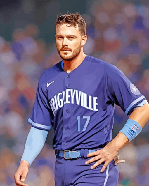 Kris Bryant Baseball Player paint by numbers