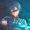 Kirito Anime Boy paint by numbers