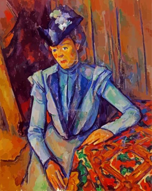 Portrait Lady In Blue paint by numbers