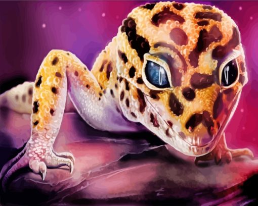 Leopard Gecko Reptile Art paint by numbers