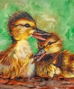 Little Ducklings Birds paint by numbers