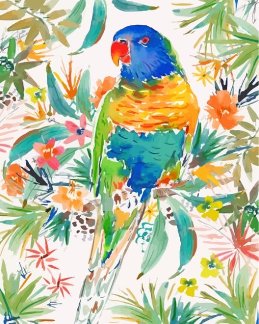 Lorikeet Bird Art paint by numbers