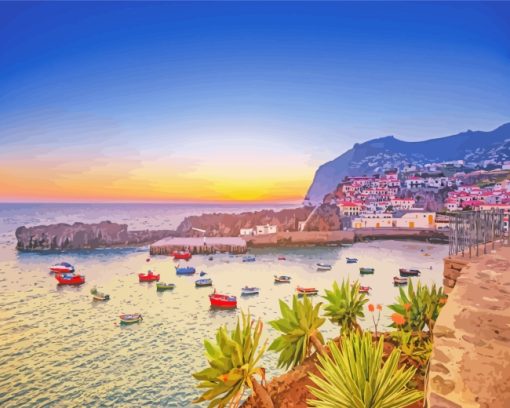 Madeira Portugal Seascape paint by numbers